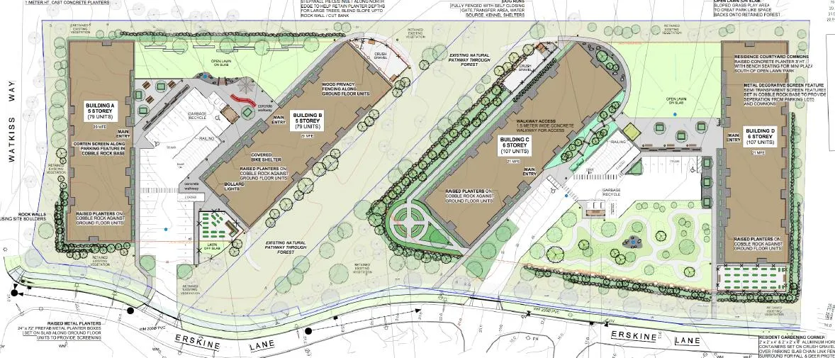 Previous proposal site plan for comparison