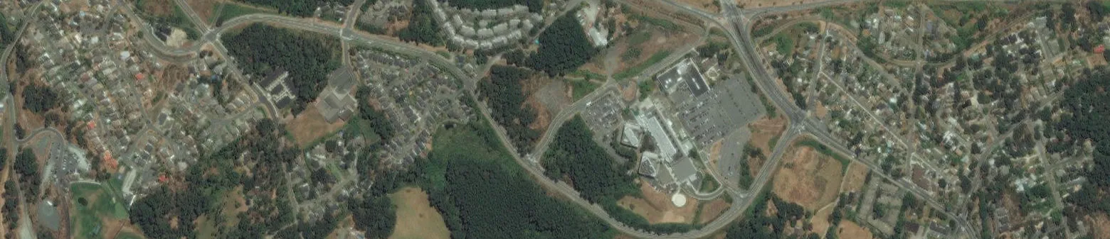 Middle horizontal strip segment of aerial photo