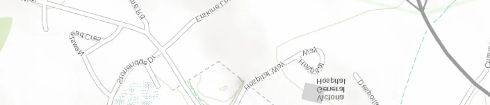 Middle horizontal strip segment of topographic map