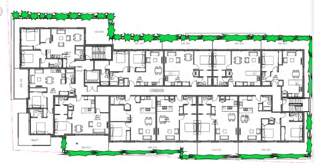 Architectural floor plan for the proposed fifth floor