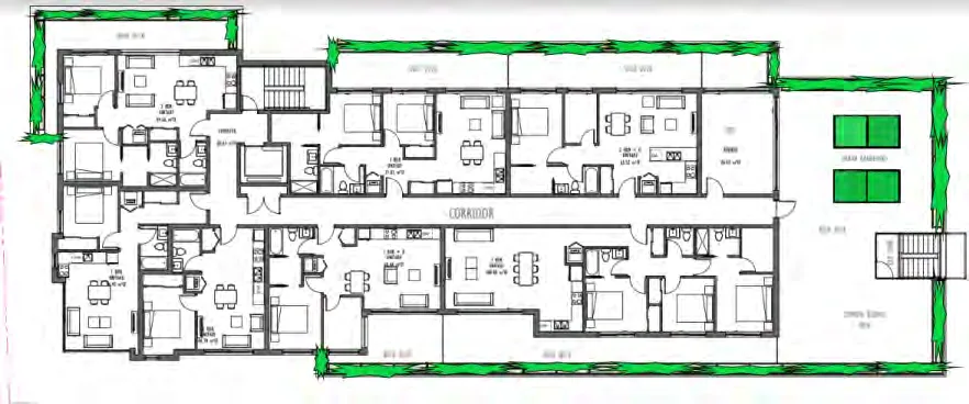 Architectural floor plan for the proposed sixth floor