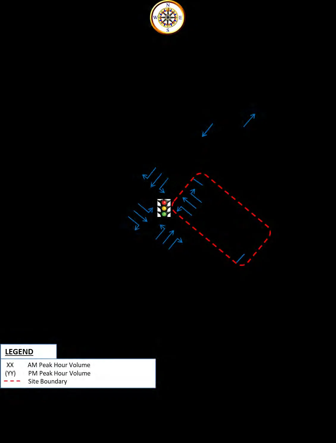 Observed 2020 Peak Hour Traffic Volumes diagram showing turning movements - Figure 2