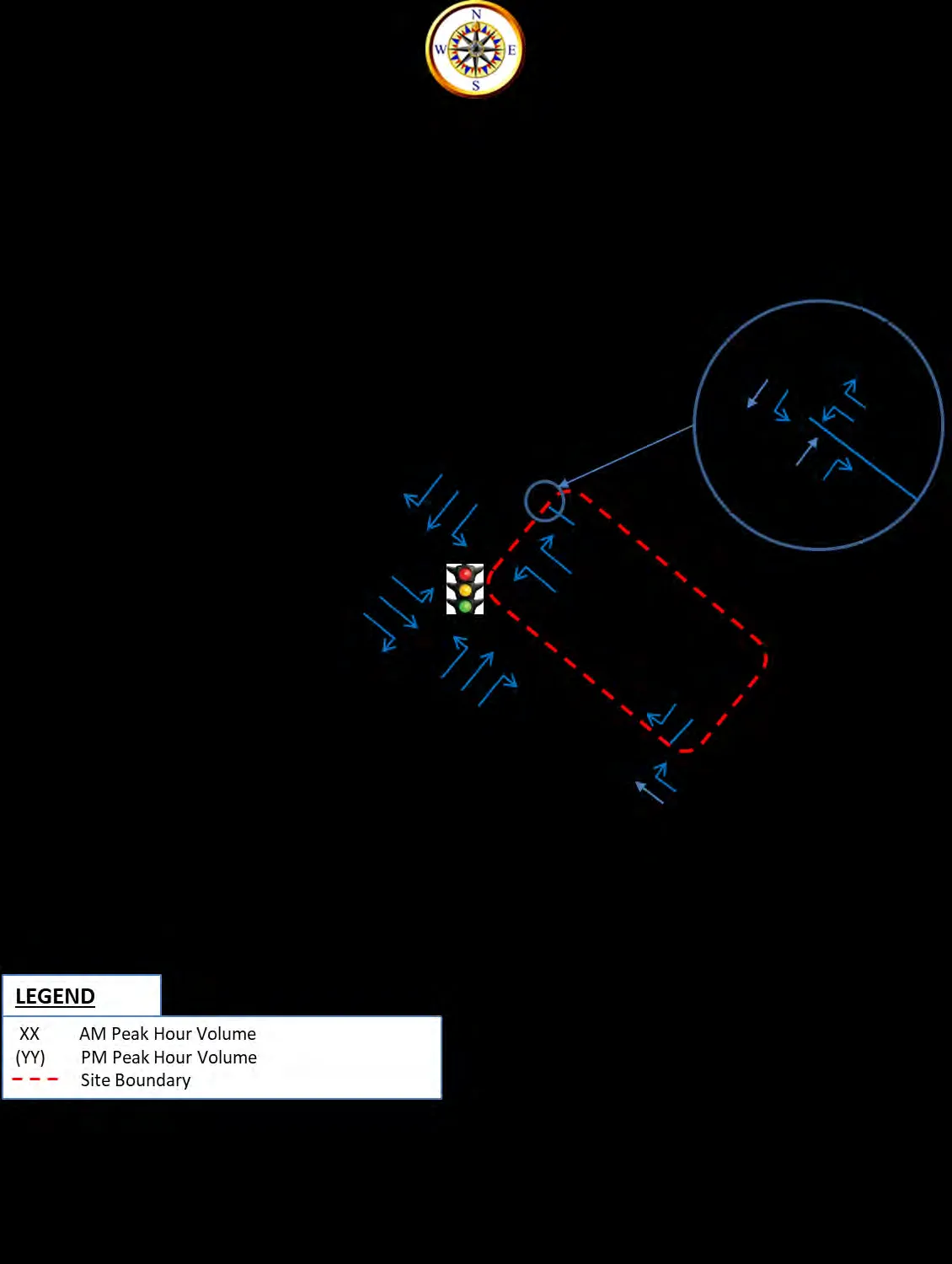 Site Generated Peak Hour Traffic Volumes diagram - Figure 9