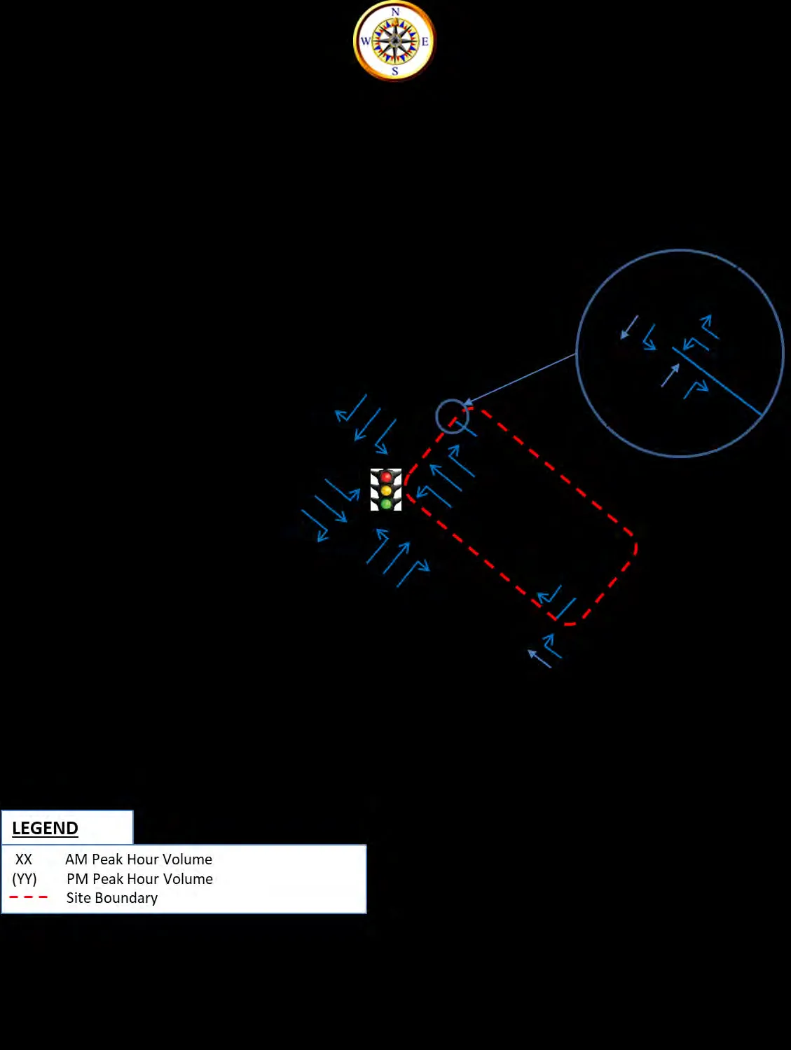 Future 2033 Peak Hour Traffic Volumes diagram (Figure 7 + Figure 9) - Figure 11