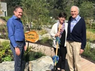 Representatives of the Jaymac Fund and Victoria Foundation at the Jaymac Garden