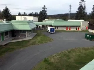 Facility grounds during landscape construction