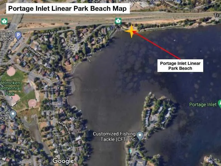Inlet Linear Park Beach Map overview