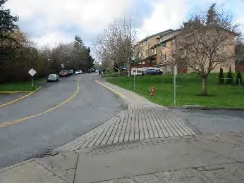 Looking west down Pheasant Lane from park entrance