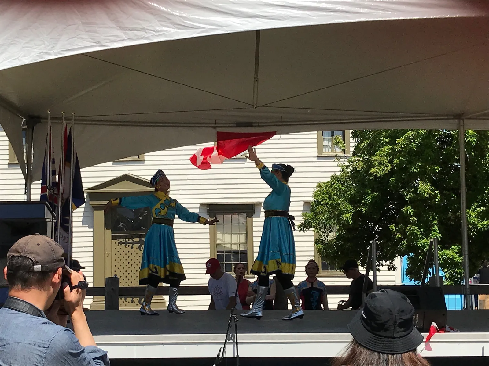 Performers at a Canada Day celebration