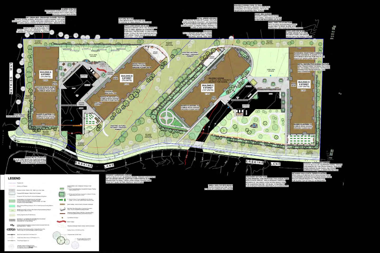Master Landscape Plan overview for 9 Erskine Lane