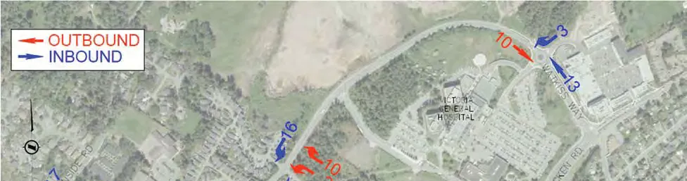 Figure 5 - PM Trip Assignment for 7 Erskine Lane map