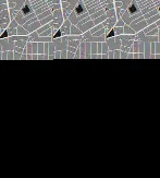 Map detail showing residential street grid in Saanich