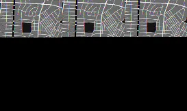 Map detail showing residential street grid in Victoria