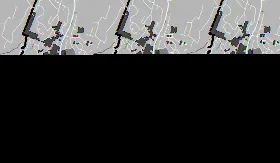Map detail showing pump station icon and street grid