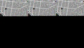 Map detail showing residential street layout