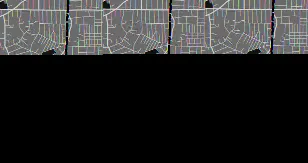 Map detail showing detailed street and parcel layout