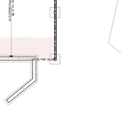 Detail of column footing on Basement Floor Plan