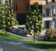 Driveway perspective rendering, top right