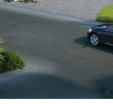 Driveway perspective rendering, bottom left