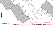 Detail of survey showing topographic features labeled as TOP BANK and TOE BANK