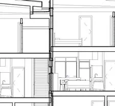 Lower level interior stairs section of Block B1