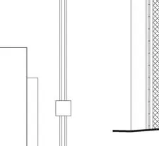 3D perspective rendering of the mailbox structure showing the roof and units