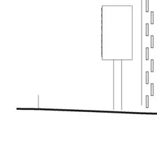 3D perspective rendering of the recycling enclosure