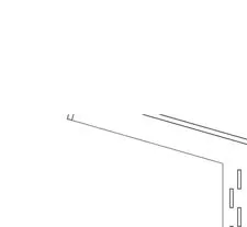 Technical plan drawing for the mailbox enclosure area