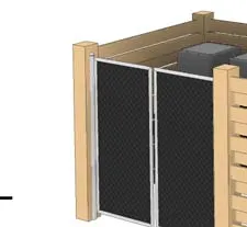 Section showing staggered slat design