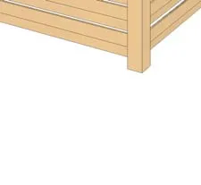 Close-up rendering of the mailbox enclosure