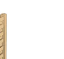 Rendering of sloped roof structure