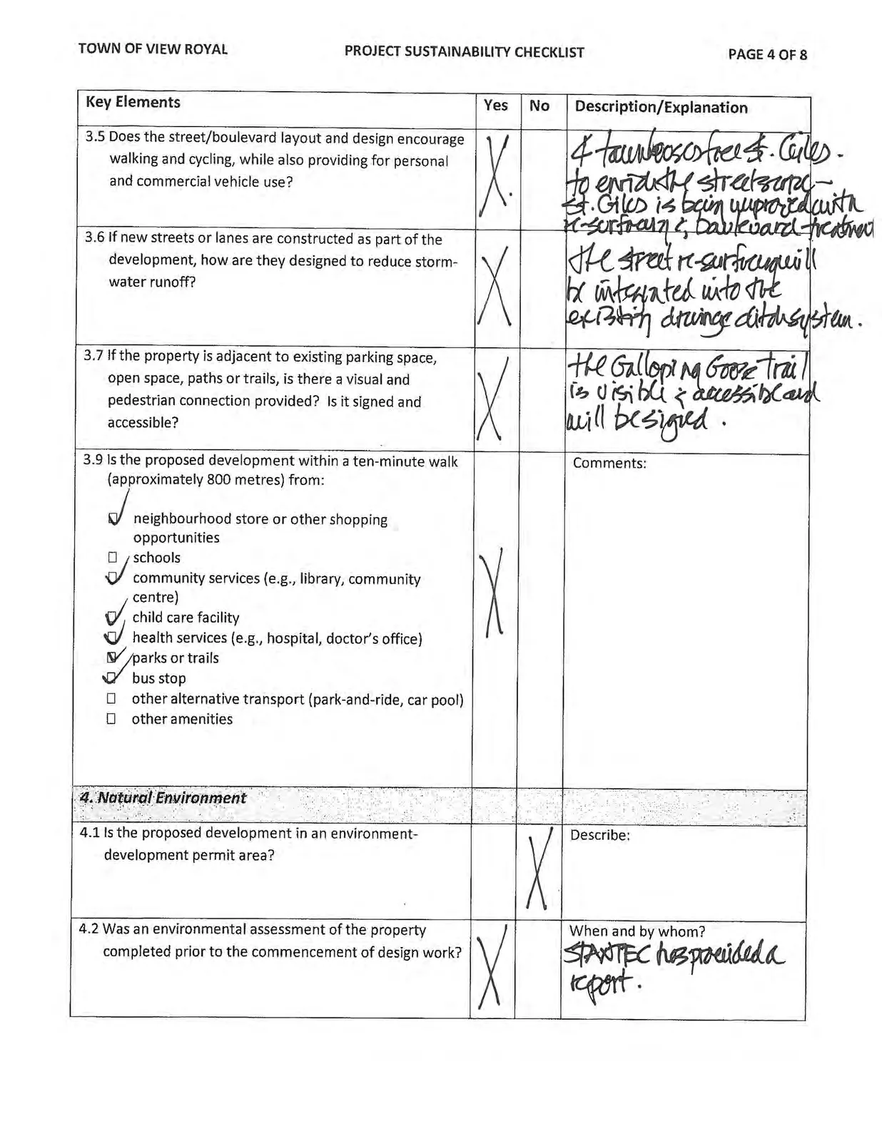 Project Sustainability Checklist Page 4