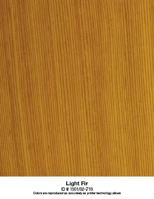 Light fir wood grain aluminum soffit sample