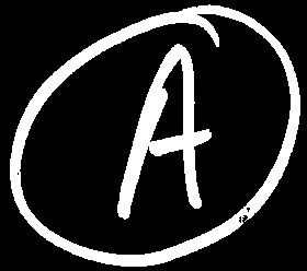 Letter A in a circle
