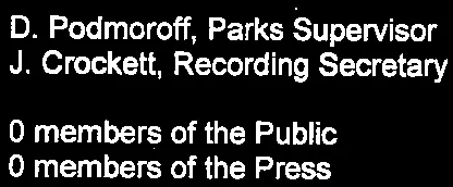 Staff and public presence list