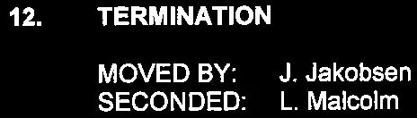 Text regarding meeting termination