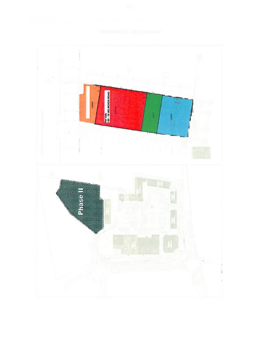 Proposed address plan for Building 2 highlighting units 110-19 and 120-19 (Pet Valu) on Helmcken Road
