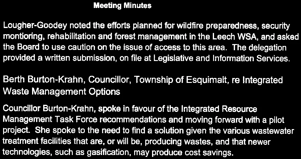 M. Lougher-Goodey speaking in favor of restricting access to the Leech WSA