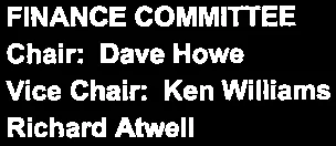 Chair, Vice Chair, and member list for Finance Committee