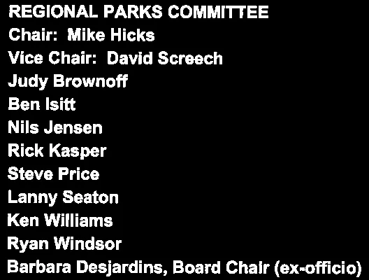 Chair, Vice Chair, and members list for Environmental Services Committee
