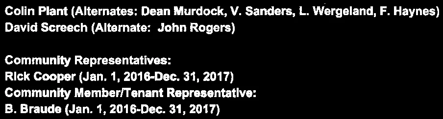 Chair, Vice Chair, and members list for Planning, Transportation & Protective Services Committee