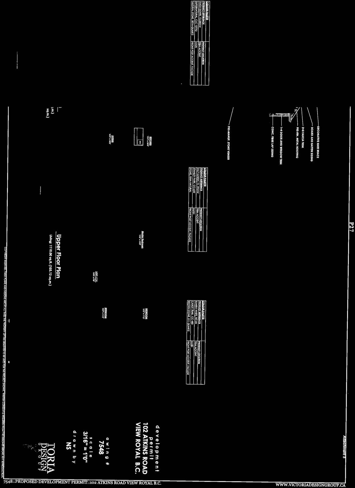 Architectural diagrams for Main Floor Plan and Upper Floor Plan