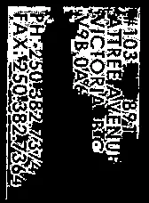 Project information stamp including address and contact details for Victoria Design Group