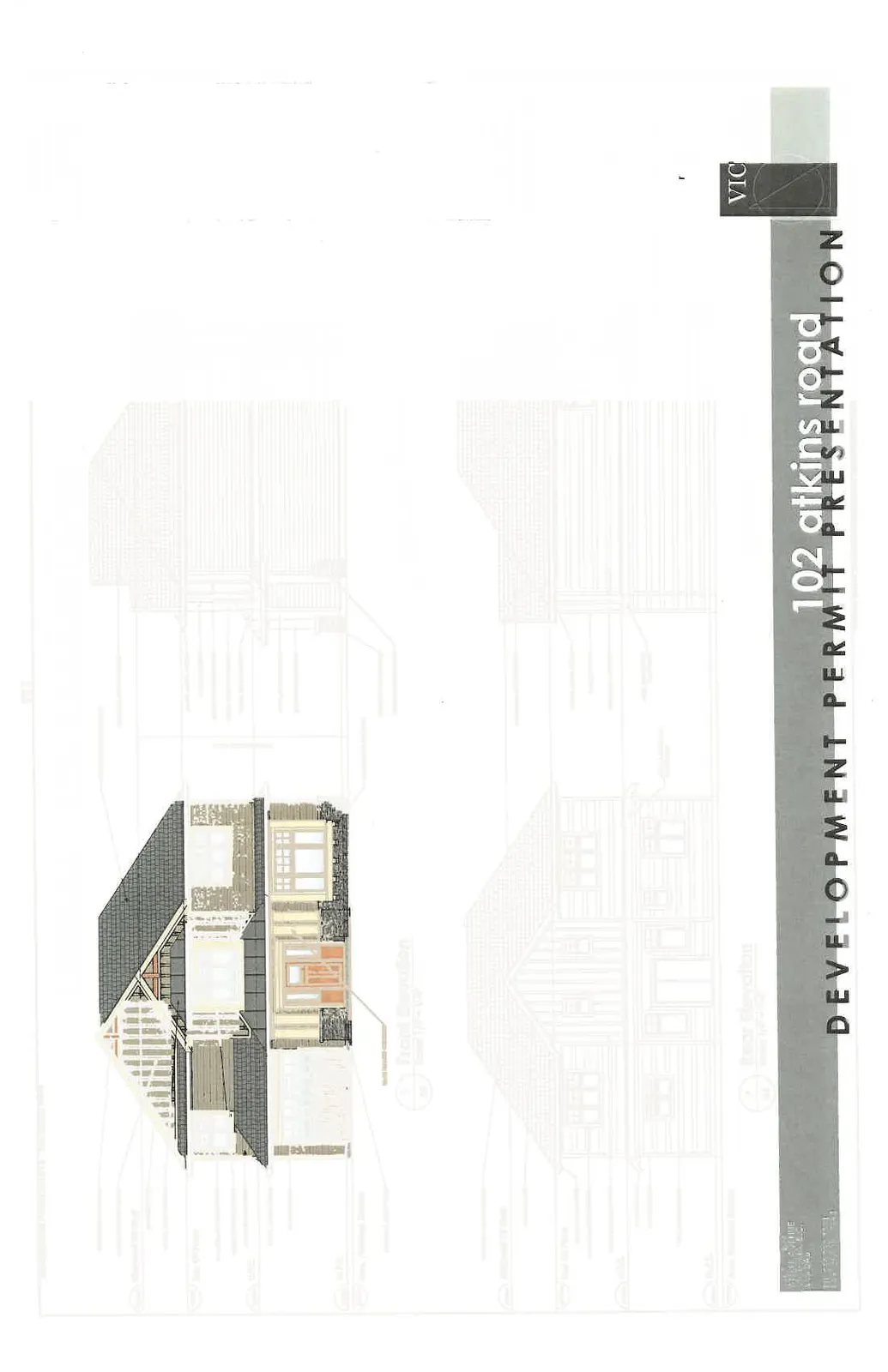Detailed view of the Front and Right Side architectural elevations for a Typical Type A home.