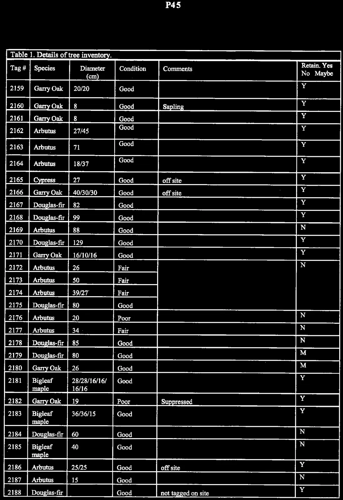 survey plan detail