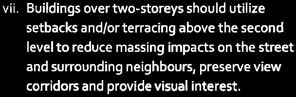 Snippet of guideline vii text