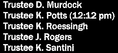 Board Member attendance list part 2