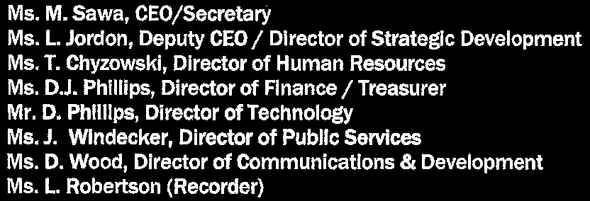 Board Member attendance list part 2