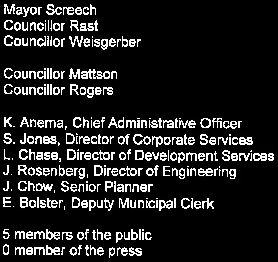 attendance list and public/press count