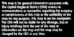 Close-up of the informational disclaimer from the Capital Regional District